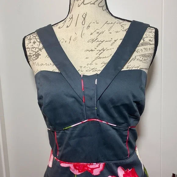 Anthropologie Sine Hollyhock Floral Dress Size 12 - Picture 3 of 8